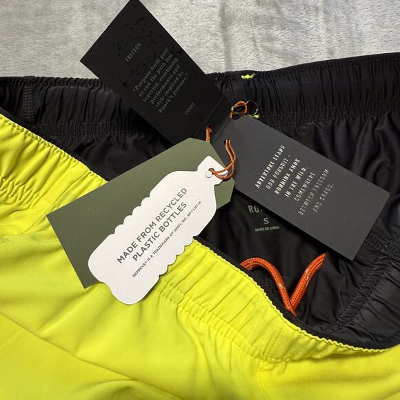 Roark Run Amok x Public Lands Bommer 7” Shorts Men’s Small Citron Yellow - Picture 6 of 14